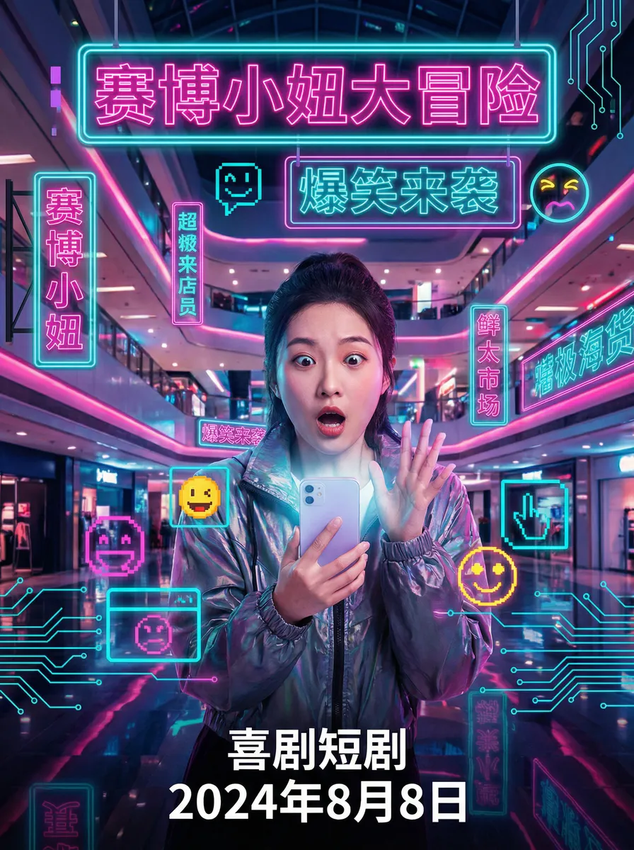 八戒八戒在线影视免费BD 搞笑喜剧短剧 - 赛博小妞大冒险海报